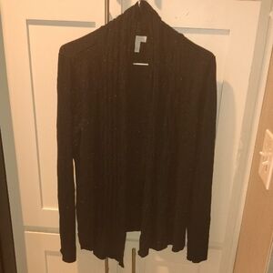 Charter Club Black Open Front Cardigan